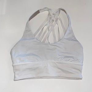 Size 6 woven back Lulu sports bra.